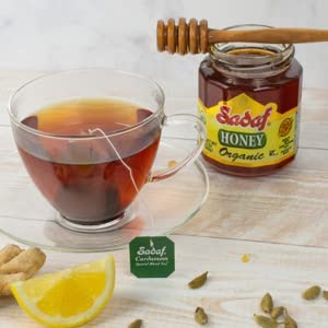 Sadaf Cardamom Tea Bags - Special Blend Cardamom Ceylon Black Tea - Quicktea Product harvested in Sri Lanka - 50 individually foiled teabags (Pack of 1) - Bloomnest