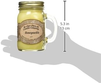 Our Own Candle Company, Honeysuckle Scented Mason Jar Candle, 100 Hour Burn Time, 13 Ounces - Bloomnest