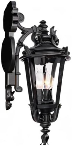 John Timberland Casa Marseille European Outdoor Wall Light Fixture Textured Black French 21 3/4" Clear Hammered Glass for Exterior House Porch Patio Outside Deck Garage Front Door Garden Home - Bloomnest