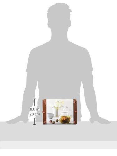 Numi Organic Tea Flowering Tea Gift Set, 6 Tea Blossoms with 16 Ounce Glass Teapot in Elegant Bamboo Case (Packaging May Vary) - Bloomnest