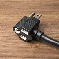 The Original Brandstand CubieTime | User Friendly & Convenient Alarm Clock Charger | 1 USB-A & 1 USB-C Port | 2 Tamper Resistant Outlets | As Seen in Top Hotel Brands - Bloomnest