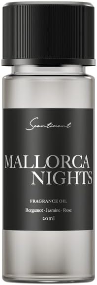 Scentiment Diffuser Oil - Mallorca Nights |Aromatherapy Home Fragrance | Inspired by Meliá Hotel® | Luxurious Scent with Notes of Bergamot, Jasmine, Rose (20ml) - Bloomnest