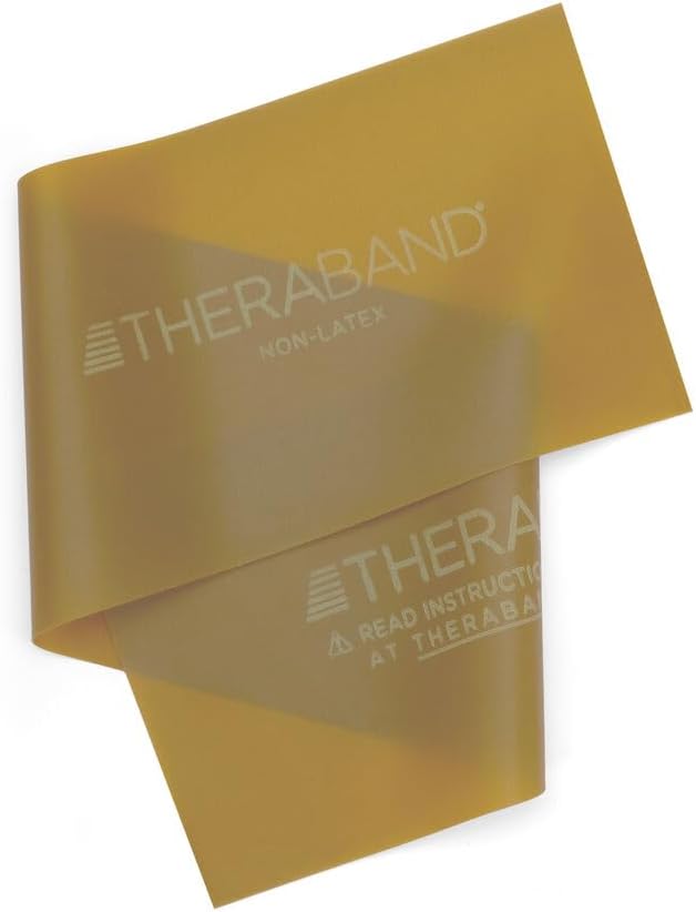 THERABAND Resistance Band 25 Yard Roll, Non-Latex Professional Elastic Stretch Bands for Upper & Lower Body Exercise Workouts, Physical Therapy, Lower Pilates, Flexibility, & Rehab, Dispenser Box - Bloomnest