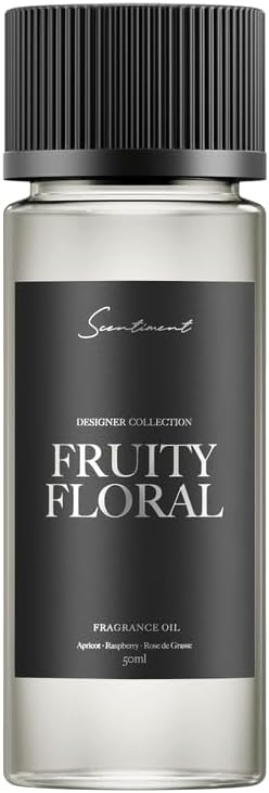 Scentiment Diffuser Oil - Fruity Floral Designer Collection | Aromatherapy Home Fragrance | Luxurious Scent with Notes of Apricot, Pear, Jasmine, Raspberry, Rose de Grasse (50ml) - Bloomnest