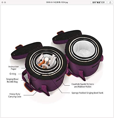 TOPFUND 432 Hz Chakra Set of 7 Crystal Singing Bowls 6-10 inch with Heavy Duty Carrying Cases and Mallets