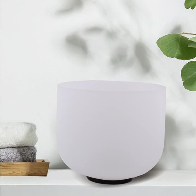 7inch 8inch 9inch Crystal singing bowls set sound bowl for healing Mindfulness, Meditation, Yoga, Spiritual and Body Healing Chakra Bowl (A note (Third Eye), 9 inch)