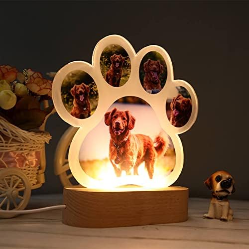Personalized Dog Paw Photo Lamp - Custom Photo Night Light Acrylic Board Decor for Bedside - Gifts for Christmas & Birthday - Bloomnest