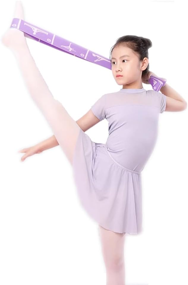 2-Pack Adjustable Kids Dance Stretch Bands - 8-Loop Elastic Bands for Ballet, Latin, Yoga, Gymnastics & Stretching - Flexible, Multi-Section Design for Dance Training & Flexibility - Bloomnest