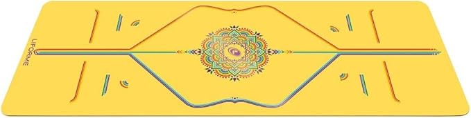 Liforme Printed Yoga Mat Collection - Free Yoga Bag Included - Patented Alignment System, Warrior-like Grip, Non-Slip, Eco-friendly, Sweat-resistant, Long, Wide and Thick for Comfort - Bloomnest