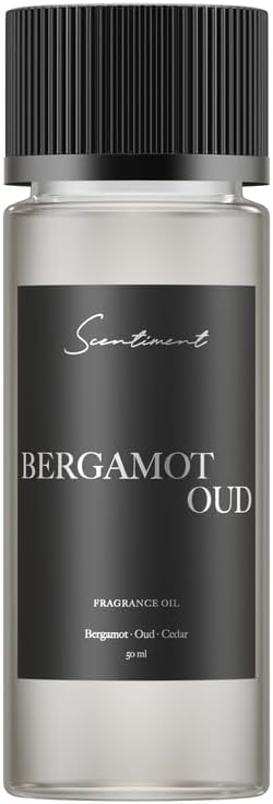 Scentiment Diffuser Oil - Bergamot Oud | Aromatherapy Home Fragrance | Luxurious Scent with Notes of Orange, Bergamot, Oud (50ml) - Bloomnest