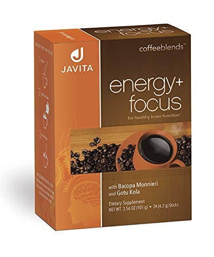 Javita Energy + Focus Instant Coffee, 100% South American Arabica & Robusta Blend, with Energizing Herbs for Clarity, Energy, & Focus, Keto, Dieters Drink, 1 box / 24 (4.2g) Sticks - Bloomnest