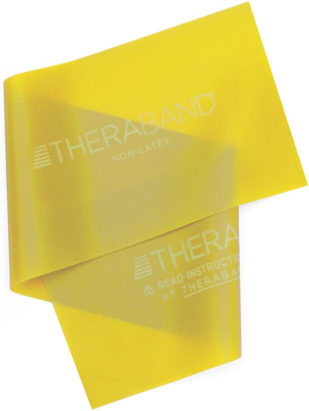 THERABAND Resistance Band 25 Yard Roll, Non-Latex Professional Elastic Stretch Bands for Upper & Lower Body Exercise Workouts, Physical Therapy, Lower Pilates, Flexibility, & Rehab, Dispenser Box - Bloomnest