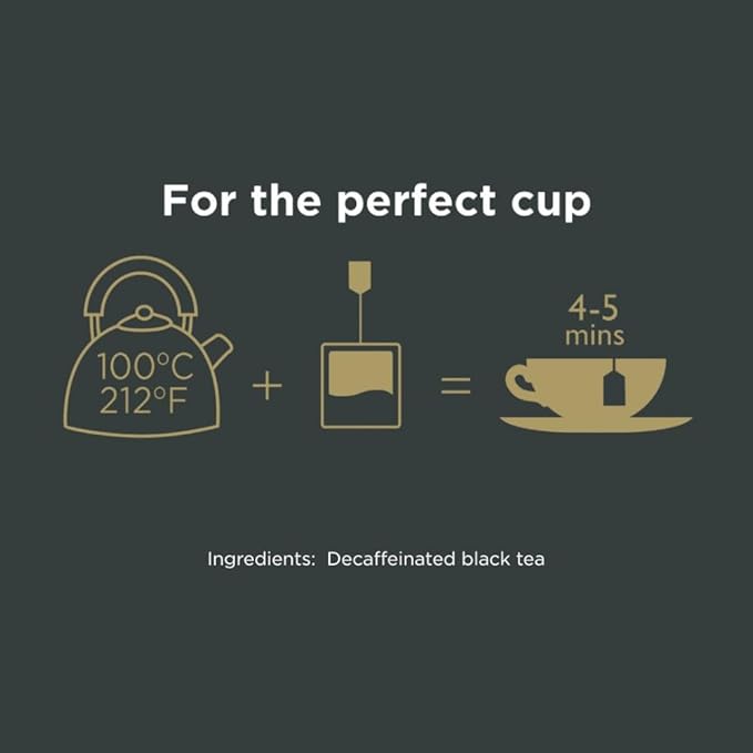 Taylors of Harrogate Decaffeinated Breakfast, Black Tea, Individually Wrapped Bags, 20 Count (Pack of 1), Rich, Bright & Balanced, Decaffeinated, Enjoy Hot or Iced, 20 Teabags - Bloomnest