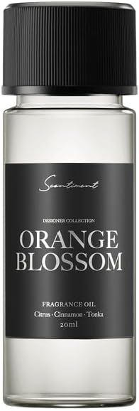 Scentiment Diffuser Oil - Orange Blossom Designer Collection | Aromatherapy Home Fragrance | Luxurious Scent with Notes of Citrus, Cinnamon, Tonka (20ml) Scentiment
