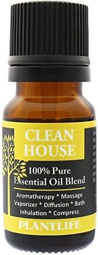 Plantlife Clean House Aromatherapy Essential Oil Blend - Straight from The Plant 100% Pure Therapeutic Grade - No Additives or Fillers - Made in California 10 ml - Bloomnest
