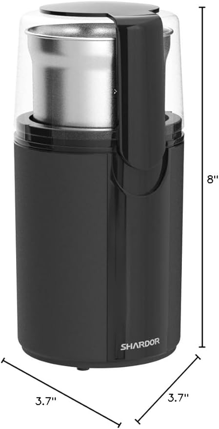 SHARDOR Coffee Grinder Electric, Spice, Herb, Grinder for Coffee Bean Spices and Seeds with 2 Removable Stainless Steel Bowls, Black - Bloomnest