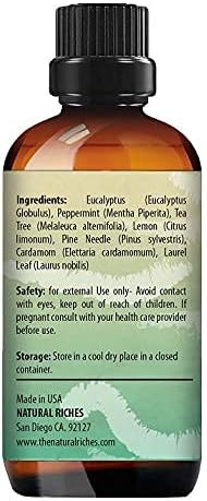 Natural Riches Breathe Essential Oil Blend Breathe Easy with Peppermint Eucalyptus Tea Tree Lemon Cardamom Pine Needle Essential Oils - 2 x 30 ml - Bloomnest