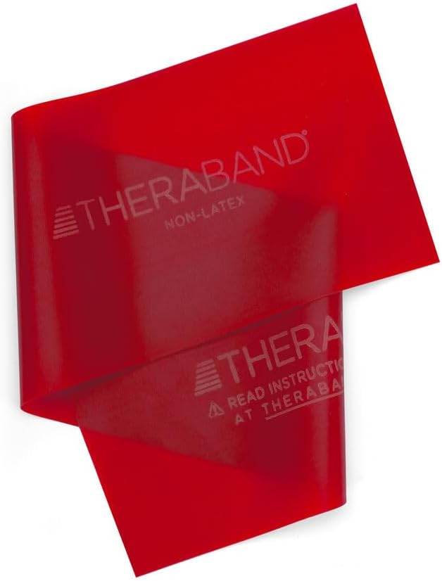 THERABAND Resistance Band 25 Yard Roll, Non-Latex Professional Elastic Stretch Bands for Upper & Lower Body Exercise Workouts, Physical Therapy, Lower Pilates, Flexibility, & Rehab, Dispenser Box - Bloomnest