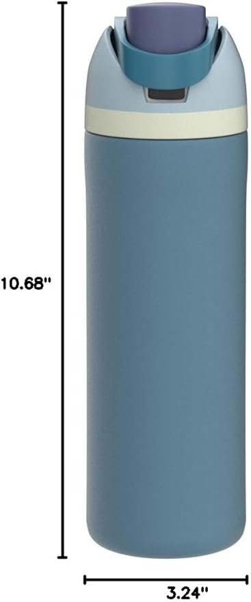 Owala FreeSip Insulated Stainless Steel Water Bottle with Straw, BPA-Free Sports Water Bottle, Great for Travel, 24 Oz, Denim Owala
