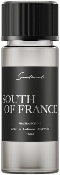 Scentiment Diffuser Oil - South of France | Aromatherapy Home Fragrance | Inspired by Sofitel® Hotel | Luxurious Scent with Notes of White Tea, Cedarwood, Vanilla, Amber (20ml) - Bloomnest
