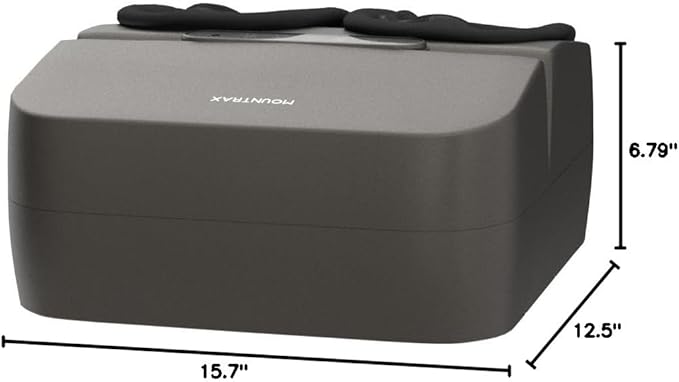 MOUNTRAX Foot Massager Machine with Heat, Foot Massager for Plantar Fasciitis, Neuropathy Pain, Shiatsu Foot Massager with Remote, Fits Feet Up to Men Size 12 (Gray)