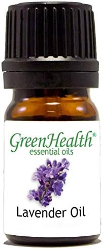GreenHealth Lavender Essential Oil – 5 ml Lavender Oil in Amber Glass Bottle w/Euro Dropper – for Diffuser, Aromatherapy, Candle Making, Home Use