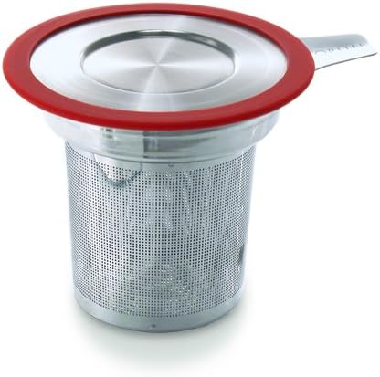 FORLIFE Brew-in-Mug Extra-Fine Tea Infuser with Lid, Red