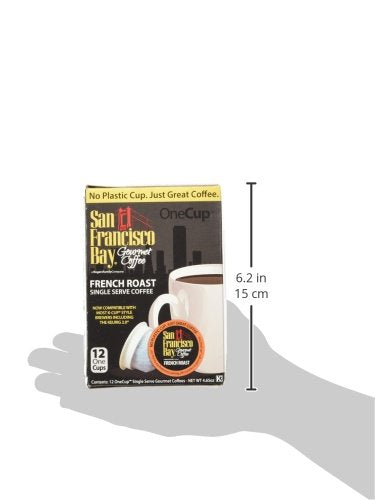 San Francisco Bay Compostable Coffee Pods - French Roast (12 Ct) K Cup Compatible including Keurig 2.0, Dark Roast - Bloomnest