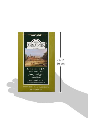 Ahmad Tea Green Tea, Green Tea with Earl Grey Loose Leaf, 500g - Caffeinated and Sugar-Free (Pack of 2) - Bloomnest