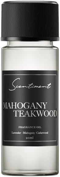Scentiment Diffuser Oil - Mahogany Teakwood | Aromatherapy Home Fragrance | Luxurious Scent with Notes of Lavender, Mahogany, Cedarwood (20ml) - Bloomnest
