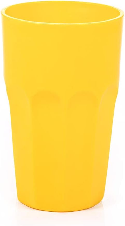 Mintra Home Unbreakable Drinking Cups and Tumblers 4PK - Shatterproof, BPA Free, Reusable, Party Cups, BBQ, Colorful Set, indoors and outdoors (Yellow, Large - 15oz) - Bloomnest