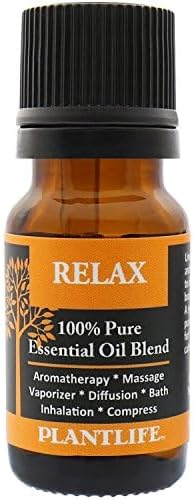 Plantlife Relax Aromatherapy Essential Oil Blend - Straight from The Plant 100% Pure Therapeutic Grade - No Additives or Fillers - Made in California 10 ml - Bloomnest