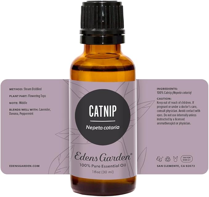 Edens Garden Catnip Essential Oil- 100% Pure Premium Grade, Undiluted, Natural, Therapeutic, Aromatherapy, The Best for Diffuser, Skin, Face, Humidifiers 30 ml (1 fl oz) EdensGarden