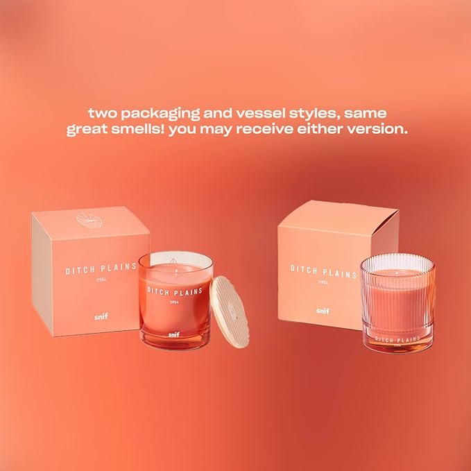 Ditch Plains Scented Candle by Snif, Neroli and Cedarwood, 50+ Hours, 100% Cotton Fiber Wicks, Soy Wax Blend, Non-Toxic, Vegan, 8.5 oz - Bloomnest