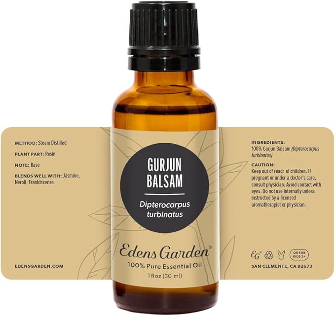 Edens Garden Gurjun Balsam Essential Oil- 100% Pure Premium Grade, Undiluted, Natural, Therapeutic, Aromatherapy, The Best for Diffuser, Skin, Face, Kid Safe 30 ml (1 fl oz) - Bloomnest