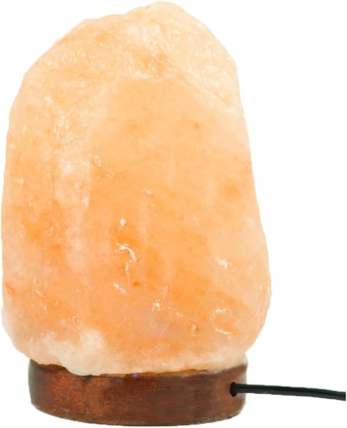 7-Color Himalayan Salt lamp,Wooden Base,Room Decor, Home Decor, Relaxation, Ambiance,Christmas、Birthday Gift for Kids - Bloomnest