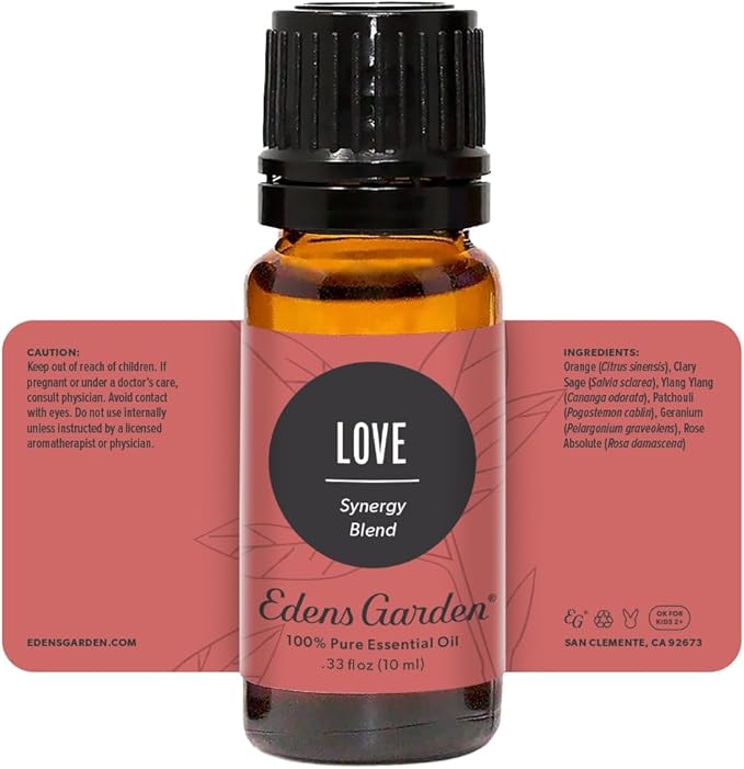 Edens Garden Love Essential Oil Blend- 100% Pure Premium Grade, Undiluted, Natural, Therapeutic, Aromatherapy, The Best for Diffusing, Skin, Candle, Laundry 10 ml (.33 fl oz) - Bloomnest