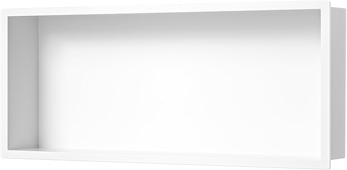 Stainless Steel Shower Niche 30" X 12" White No Tile Needed Niche Shower Recessed Wall Horizontal Niches for Bathroom Storage Over Mount Installation - Bloomnest