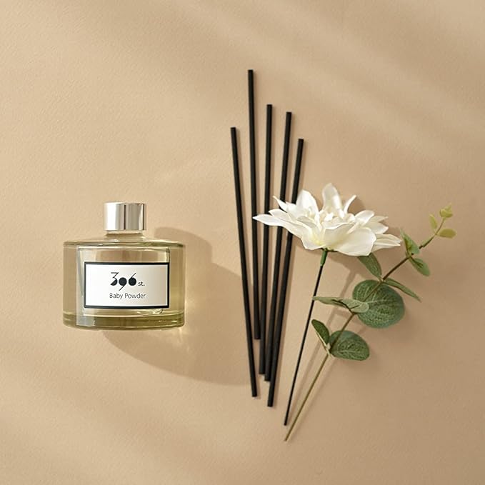 396 st. Dahlia Flower Reed Diffuser, White Musk, 200ml(6.7oz) / Reed Diffuser Sets, Home Fragrance, Scented Oils, Home & Bathroom Décor - Bloomnest