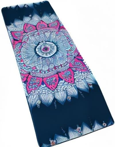 nuveti Yoga Mat Print Extra Thick TPE Non Slip Fitness Exercise Mat with Carrying Bag,72"x24" Extra Thick 6MM Exercise & Workout Mat for Yoga, Pilates Fitness and Floor Exercises - Bloomnest