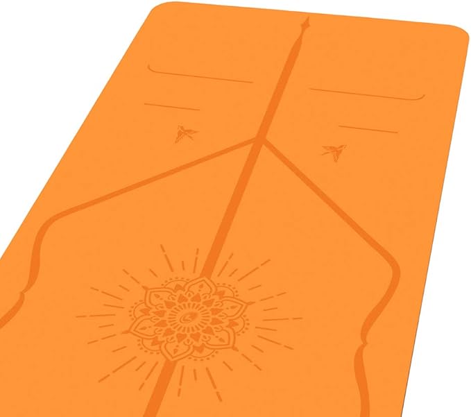 Liforme Travel Yoga mat – Patented Alignment System, Warrior-Like Grip, Non-Slip, Eco-Friendly, Ultra-Lightweight and Sweat Resistant, Made with Natural Rubber