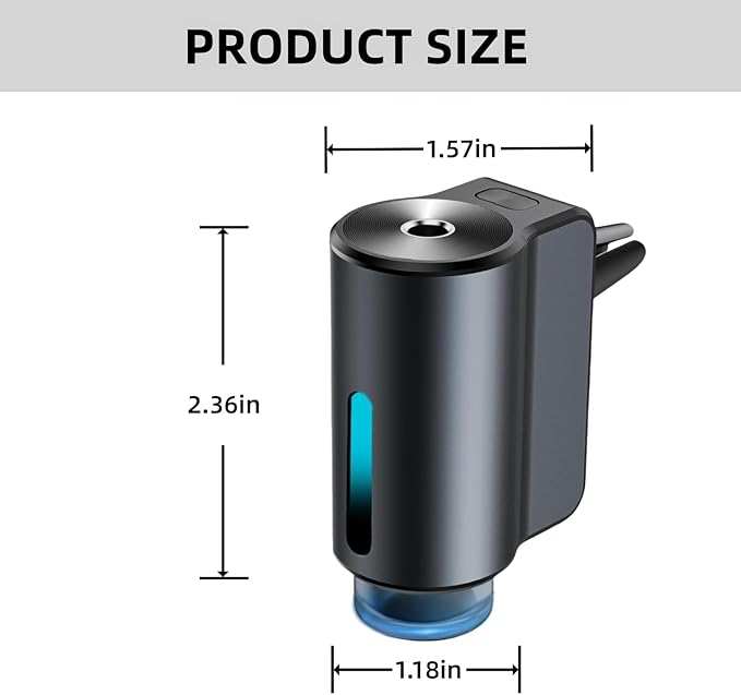 Car Air Freshener Diffuser, Smart Car Air Freshener, Car Diffuser Air Freshener with Three Adjustable Modes, Aromatizante Para Carro with 3pcs Essential Oil, Car Fresheners Long Lasting - Bloomnest