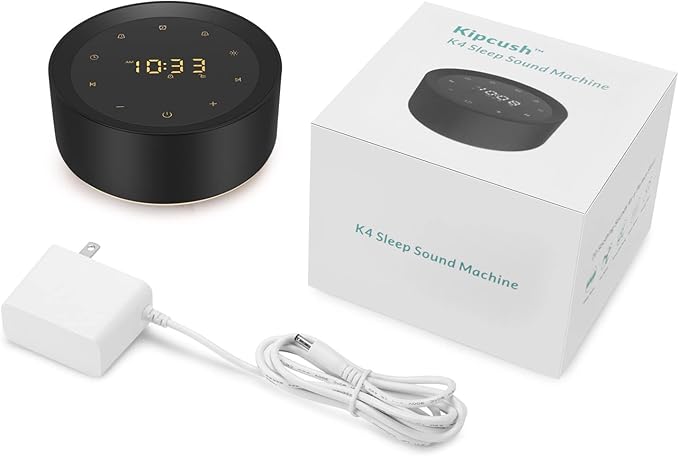 White Noise Sound Machine Alarm Clock 20 Relaxing Sounds, 7 Night Lights, Sleep Timer,Volume Control, Sound Machine for Kids Adults Sleeping - Bloomnest