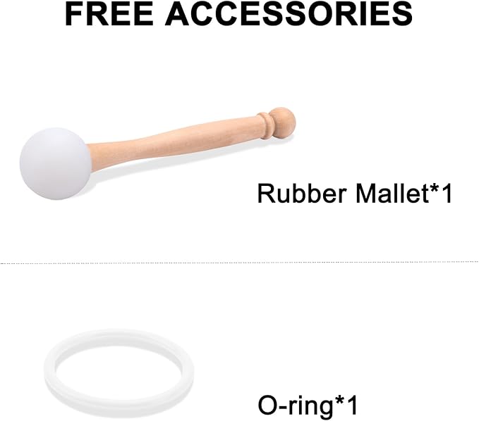 Singing Bowls 432hz B Note 8-Inch Crystal Singing Bowl With A Free Mallet And O-Ring For Sound Healing, Meditation, Yoga, and Sound Baths - Bloomnest