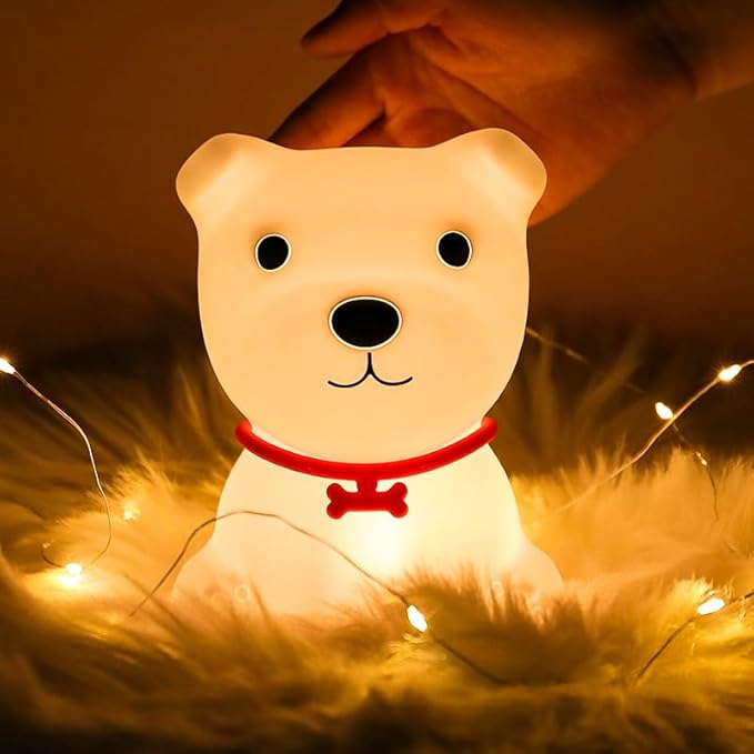 Tremdwoto Dog Night Light for Kids,Cute Colorful Night Light with Remote Baby Girl Squishy Night Lights Lamp Puppy Light Dimmable Nursery Lamp Nightlight Gift for Boys and Girls Kawaii Bedroom Decor - Bloomnest