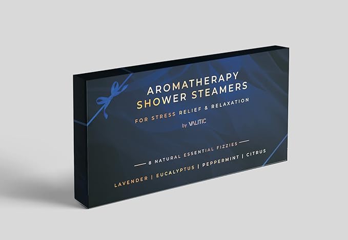 Valitic Aromatherapy Shower Steamers for Stress Relief and Relaxation - Gifts for Women Mom Birthday 8 Natural Essential Fizzies Shower Bombs - 4 Scents - Lavender, Eucalyptus, Citrus, and Peppermint - Bloomnest