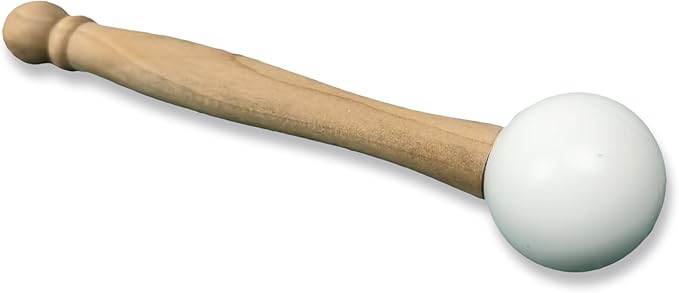 Rubber Mallet For Crystal Singing Bowls - Frosted Quartz Crystal Mallet - Sound Bowl Accessory - Bloomnest