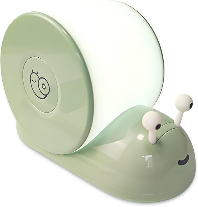Cute Snail Night Light | Magnetic Base Dimmable Bedside Lamp | 800mAh Long-Lasting Soft Light|USB Rechargeable Timer Safe Portable LED Lamps|Breastfeeding Dorm Room Decor - Bloomnest