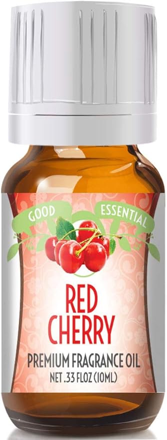 Good Essential – Professional Red Cherry Fragrance Oil 10ml for Diffuser, Candles, Soaps, Lotions, Perfume 0.33 fl oz GoodEssential