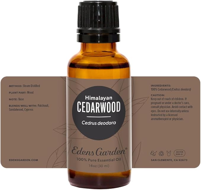 Edens Garden Cedarwood- Himalayan Essential Oil, 100% Pure Therapeutic Grade (Undiluted Natural/Homeopathic Aromatherapy Scented Essential Oil Singles) 30 ml - Bloomnest
